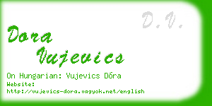 dora vujevics business card